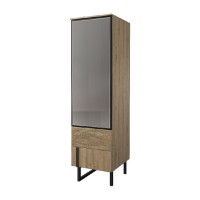 GINTARO narrow wardrobe module with a mirror, left, 56 cm