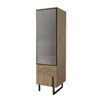 GINTARO narrow wardrobe module with a mirror, right, 56 cm