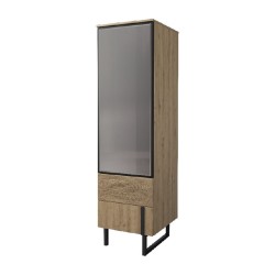 GINTARO narrow wardrobe module with a mirror, right, 56 cm