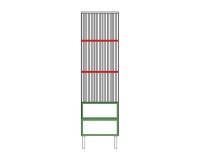 ארון צר אמצעי GINTARO עם סרגלים ומגירות, 56 ס
