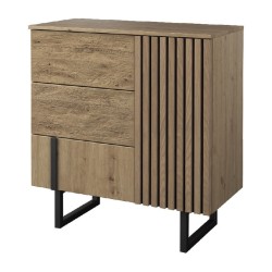 GINTARO chest with three drawers and a door, 91 cm