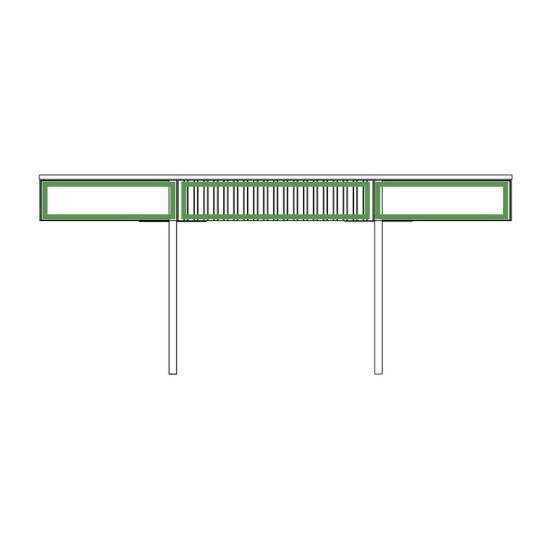 GINTARO desk with three drawers, 190 cm