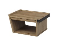 GINTARO hanging bedside table with a drawer, left