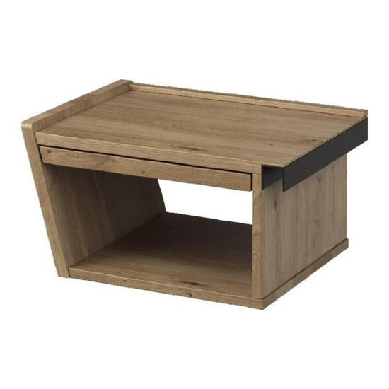 GINTARO hanging bedside table with a drawer, left