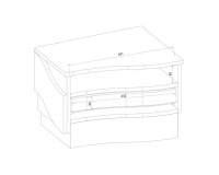 DIUNA bedside table, left, 57 cm