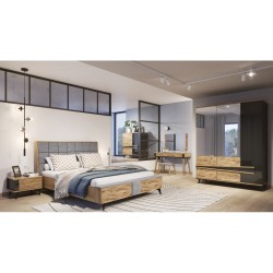 ETNA bed 180x200 cm with a tall headboard