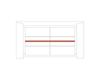 SEMPRE chest with two doors, 136 cm