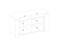 SEMPRE chest with two doors, 136 cm