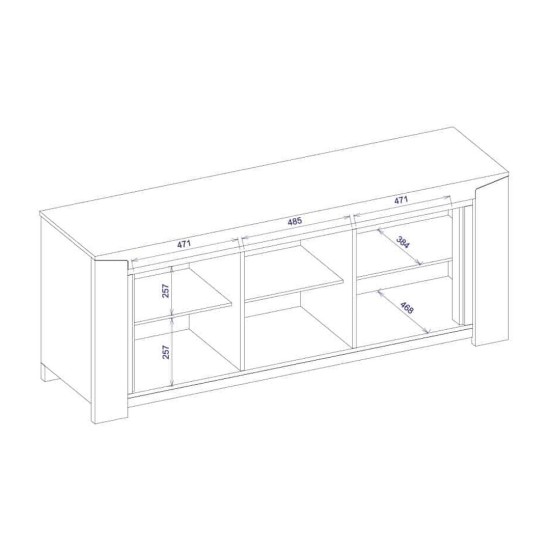 SEMPRE chest with three doors, 187 cm