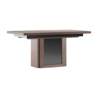 SEMPRE extending dining table on a central column, 160 to 360 cm