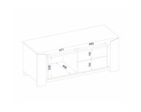 SEMPRE TV unit, 136 cm