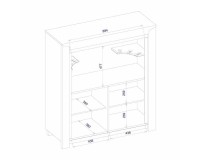 SEMPRE bar cabinet with lighting, 114 cm