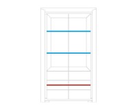 SEMPRE dual display cabinet with lighting, 114 cm SEMPRE dual display cabinet with lighting, 114 cm