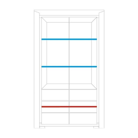 SEMPRE dual display cabinet with lighting, 114 cm SEMPRE dual display cabinet with lighting, 114 cm