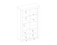 SEMPRE dual display cabinet with lighting, 114 cm SEMPRE dual display cabinet with lighting, 114 cm