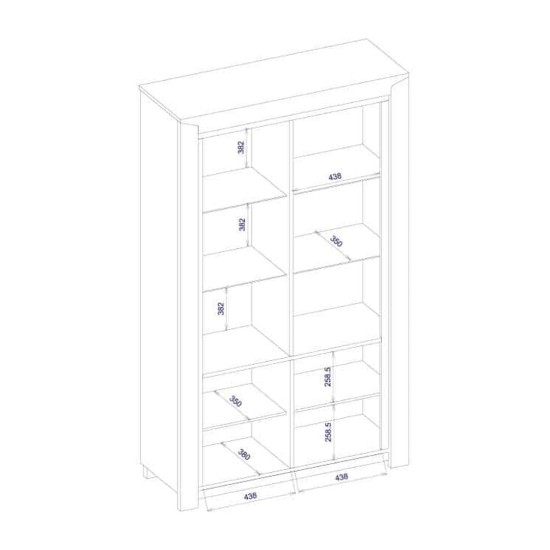 SEMPRE dual display cabinet with lighting, 114 cm SEMPRE dual display cabinet with lighting, 114 cm