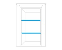 SEMPRE hanging display cabinet with lighting, left, 69 cm