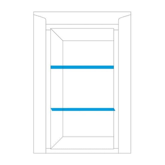 SEMPRE hanging display cabinet with lighting, left, 69 cm