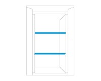 SEMPRE hanging display cabinet with lighting, right, 69 cm