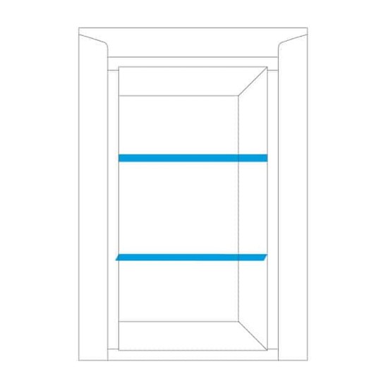 SEMPRE hanging display cabinet with lighting, right, 69 cm