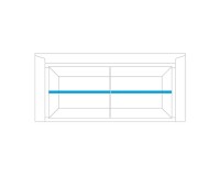 SEMPRE hanging display cabinet with lighting, 132 cm