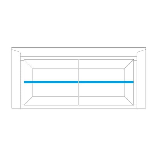 SEMPRE hanging display cabinet with lighting, 132 cm