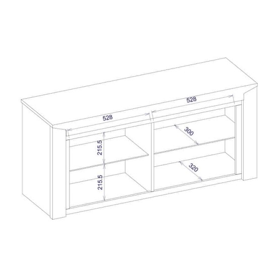 SEMPRE hanging display cabinet with lighting, 132 cm