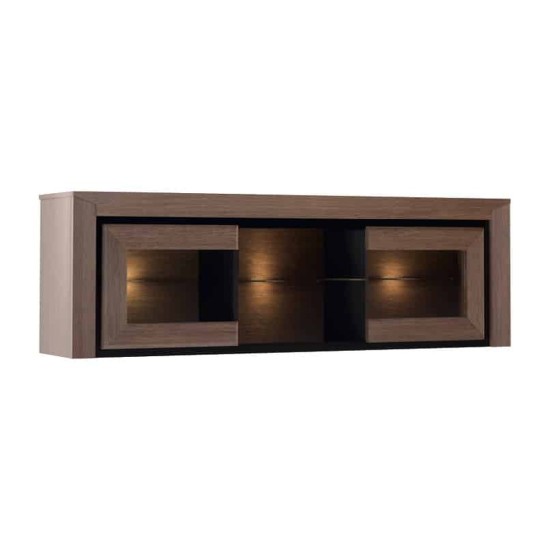 SEMPRE hanging display cabinet with lighting, 187 cm