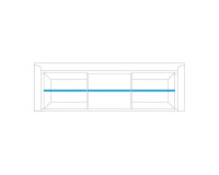 SEMPRE hanging display cabinet with lighting, 187 cm