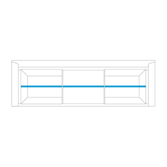 SEMPRE hanging display cabinet with lighting, 187 cm