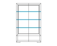 ROSSANO dual display cabinet, 122 cm ROSSANO dual display cabinet, 122 cm