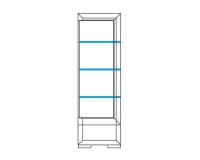 ROSSANO single display cabinet, right, 61 cm
