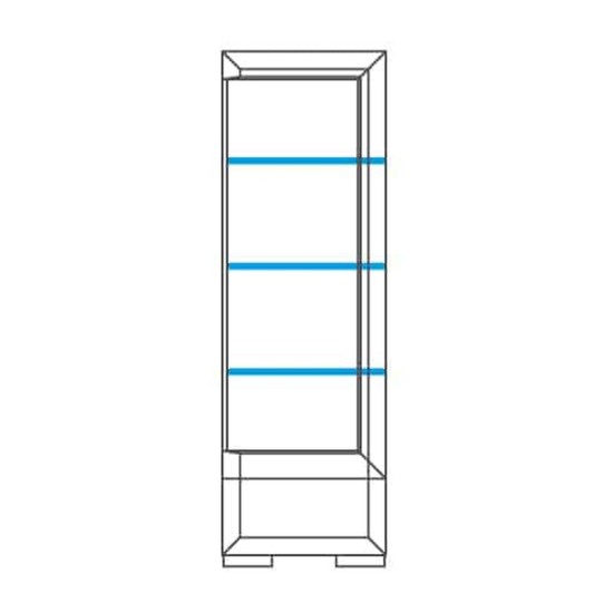 ROSSANO single display cabinet, right, 61 cm