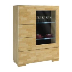 ROSSANO bar cabinet with a display section, 102 cm