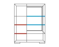 ROSSANO bar cabinet with a display section, 102 cm ROSSANO bar cabinet with a display section, 102 cm
