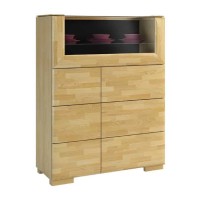 ROSSANO bar cabinet with a glass top, 102 cm