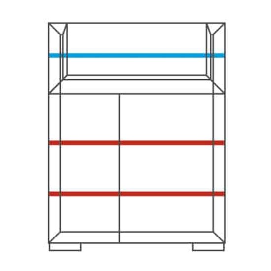 ROSSANO bar cabinet with a glass top, 102 cm ROSSANO bar cabinet with a glass top, 102 cm