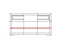 ROSSANO bar unit with a display section, 182 cm