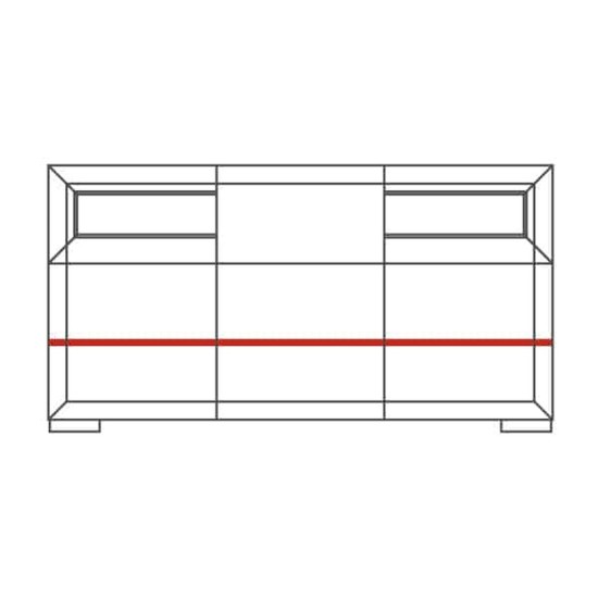 ROSSANO bar unit with a display section, 182 cm