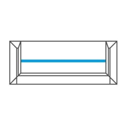 ROSSANO wall cabinet with a glass shelf and lighting, 102 cm