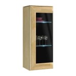 ROSSANO hanging display cabinet with lighting, left, 41 cm