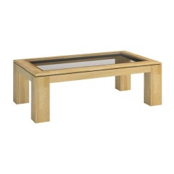 ROSSANO coffee table with glass, 120 cm
