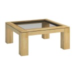 ROSSANO square coffee table with glass, 90 cm