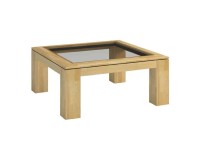 ROSSANO square coffee table with glass, 90 cm