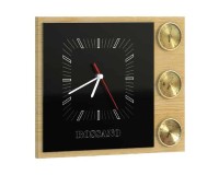 ROSSANO wall weather station with a clock, 44 cm