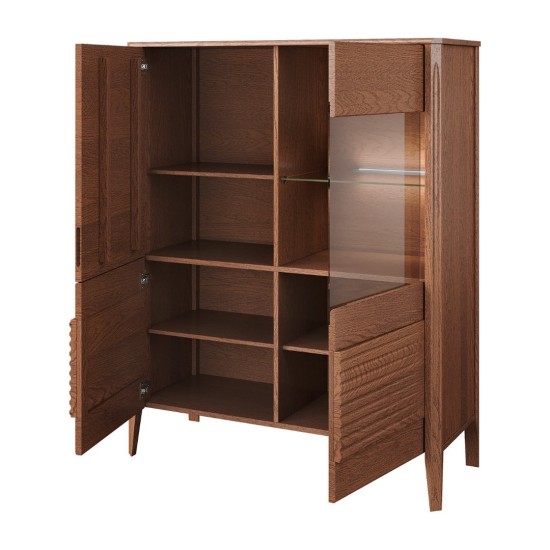 TANGO bar cabinet with a display section, left, 111 cm