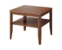 TANGO square coffee table with a shelf, 60 cm