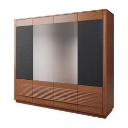 TANGO wardrobe with a mirror and fabric fronts, 239 cm