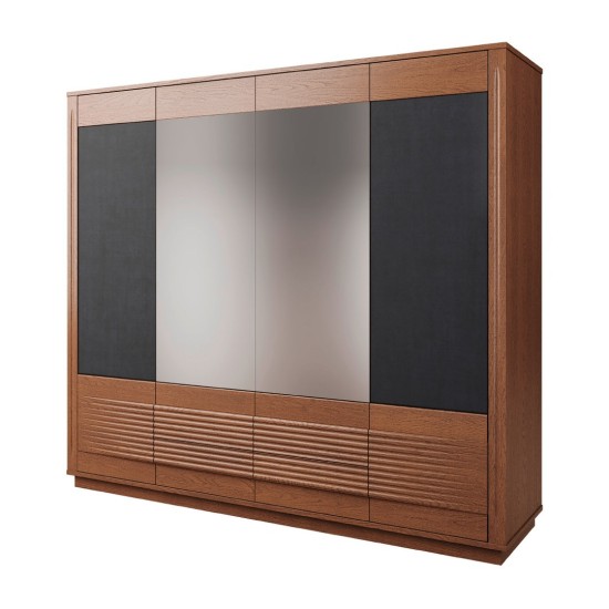 TANGO wardrobe with a mirror and fabric fronts, 239 cm TANGO wardrobe with a mirror and fabric fronts, 239 cm