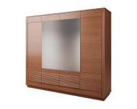 TANGO wardrobe with a mirror and oak fronts, 239 cm